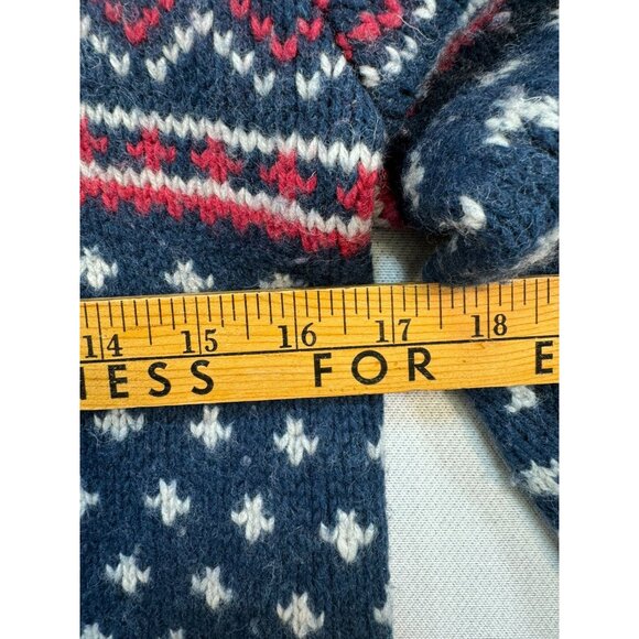 Vintage L.O.G.G. Womens Nordic Patterned Wool Blend Sweater Medium Blue - Picture 8 of 14